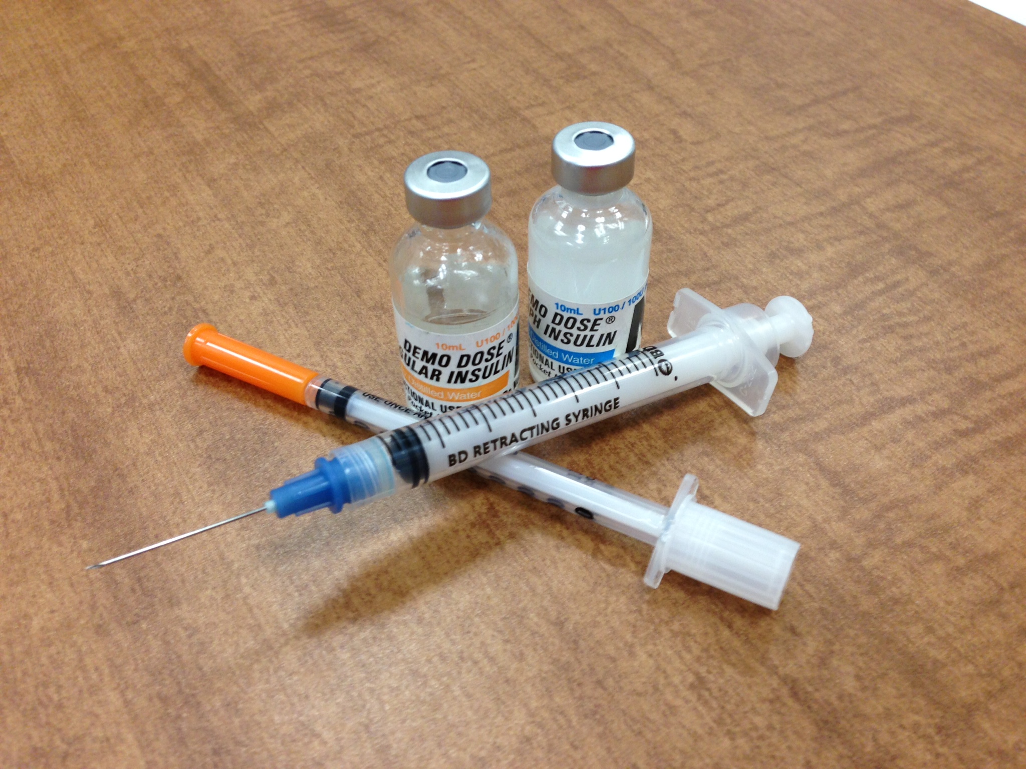 syringes and vial used for IM injections